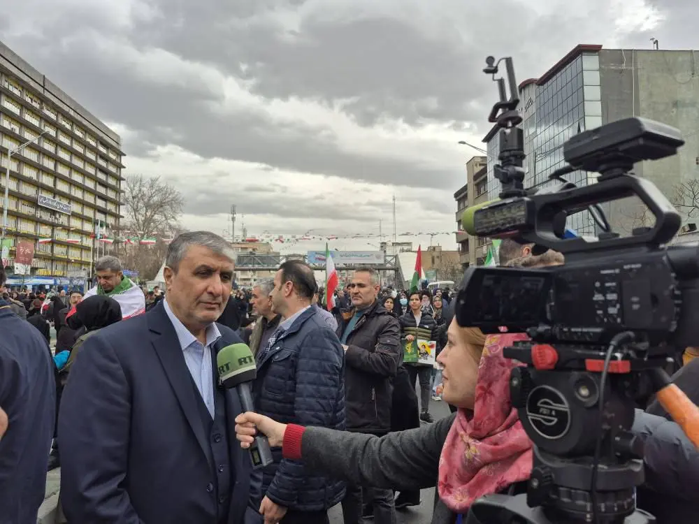 رئیس سازمان انرژی اتمی، وزرای اطلاعات، ارتباطات، کار، ورزش و دبیر شورای انقلاب فرهنگی در راهپیمایی ۲۲ بهمن شرکت کردند