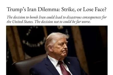 نشنال اینترست: ترامپ در دوراهی گیر کرده است، یا به ایران حمله کند و با عواقب فاجعه‌بار آن رو‌به‌رو شود یا از تهدیدهایش عقب‌نشینی کند و بی‌آبرو شود