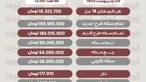 قیمت طلا، سکه و دلار امروز یکشنبه 20 اردیبهشت