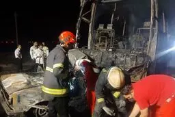 تصادف دلخراش در اتوبان قم- کاشان