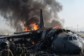 سقوط بمب‌افکن B-52 آمریکا در کالیفرنیا با ۸ کشته+ویدیو