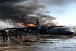 سقوط بمب‌افکن B-52 آمریکا در کالیفرنیا با ۸ کشته+ویدیو