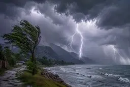 رگبار، رعدوبرق و وزش باد شدید در شمال‌غرب و سواحل خزر/هشدار تگرگ و گردوخاک