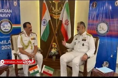 دیدار دریادار ایرانی با فرمانده نیروی دریایی هند