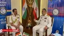 دیدار دریادار ایرانی با فرمانده نیروی دریایی هند
