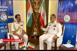 دیدار دریادار ایرانی با فرمانده نیروی دریایی هند