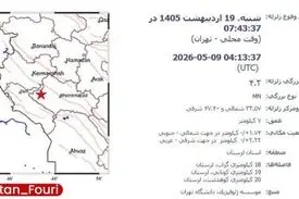 زمین‌لرزه‌ای به بزرگی ۴.۲ ریشتر امروز صبح استان لرستان، حوالی گراب را لرزاند