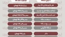 قیمت طلا، سکه، دلار و سایر ارزها پنجشنبه 7 آبان 1405+ جدول