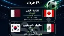  کانادا - قطر، مکزیک - کره جنوبی و آمریکا - استرالیا؛ شب پرستاره فوتبال در جام جهانی ۲۰۲۶