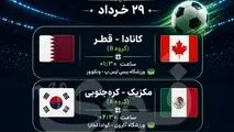  کانادا - قطر، مکزیک - کره جنوبی و آمریکا - استرالیا؛ شب پرستاره فوتبال در جام جهانی ۲۰۲۶