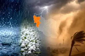 هشدار نارنجی هواشناسی برای بارش شدید، تگرگ و گردوخاک در ۳ استان کشور امروز و فردا