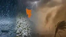 هشدار نارنجی هواشناسی برای بارش شدید، تگرگ و گردوخاک در ۳ استان کشور امروز و فردا