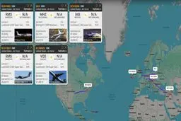 رصد پروازهای نظامی آمریکا بر فراز اروپا