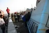 واژگونی مینی‌بوس حامل کارگران ساوه/ مصدومیت ۱۰ کارگر