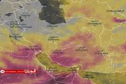 هشدار نارنجی باد شدید و گرد و خاک