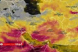 هشدار نارنجی باد شدید و گرد و خاک