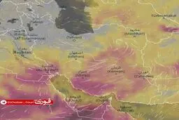 هشدار نارنجی باد شدید و گرد و خاک