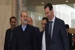 لاریجانی با رئیس جمهور سوریه در دمشق دیدار کرد