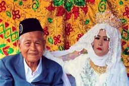 پیرمرد ۱۰۳ساله اندونزیایی با دختر ۲۷ساله ازدواج کرد