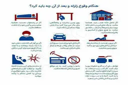 هنگام وقوع زلزله چه باید کرد؟