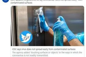 کرونا به آسانی از سطوح و اشیاء قابل انتقال به انسان نیست