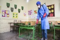 ضدعفونی تمام مدارس/رعایت فاصله بین دانش آموزان در کلاس