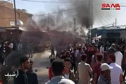 تظاهرات در شمال شرق سوریه علیه شبه‌‌نظامیان کُرد تحت حمایت آمریکا