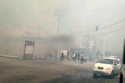 آتش سوزی گسترده در منطقه سالاریه قم