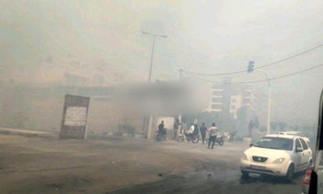 آتش سوزی گسترده در منطقه سالاریه قم