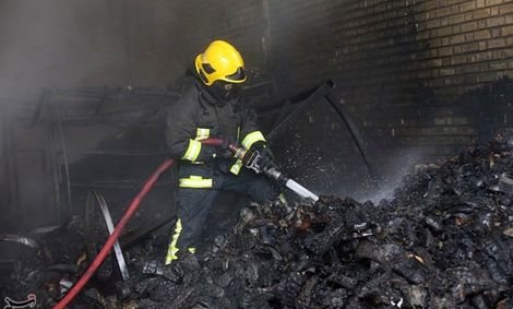 وقوع آتش سوزی در ساختمان شیشه‌ای صداوسیما