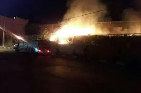 آتش سوزی در محوطه کلیسای مریم مقدس