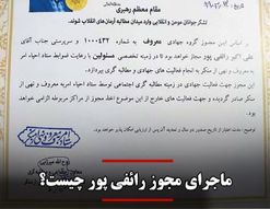 جنجال مجوز رائفی پور