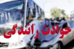واژگونی اتوبوس تهران-میانه با ۴۰ سرنشین در البرز/فوت دو سرنشین