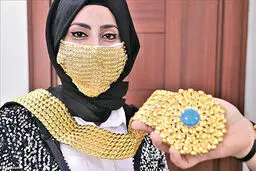 ماسک‌های ۳ میلیون تومانی با نخ طلا
