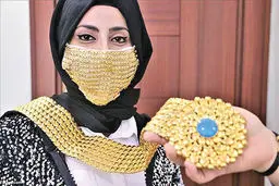 ماسک‌های ۳ میلیون تومانی با نخ طلا