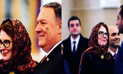 زن مرموزی که بدون سِمت در تمام امور وزارت خارجه آمریکا نفوذ دارد/ «سوزان» سایه همراه پمپئو را بیشتر بشناسید