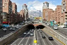 تصادف سه خودرو در تونل توحید