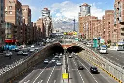 تصادف سه خودرو در تونل توحید