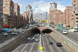 تصادف سه خودرو در تونل توحید