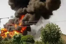 پارکینگ خودروهای سنگین در کرمانشاه طعمه حریق شد