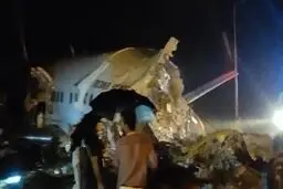 حادثه برای یک هواپیما هنگام فرود در فرودگاه «کالیکات» هند با ۱۹۱ مسافر