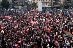 مردم لبنان مقابل پارلمان تظاهرات کردند