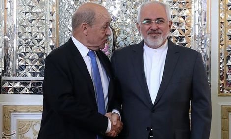 گفتگوی تلفنی ظریف و وزیر امور خارجه فرانسه
