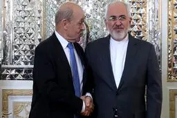 گفتگوی تلفنی ظریف و وزیر امور خارجه فرانسه