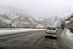 بارش برف و باران در جاده‌های ۱۴ استان کشور