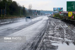 باران در جاده‌های ۱۰ استان کشور