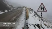 برف و باران در جاده‌های ۱۹ استان