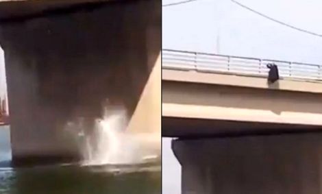 مرد سنگدل به جای کمک، مشغول فیلمبرداری از یک خودکشی شد