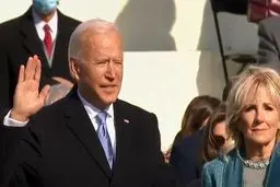 جو بایدن در مراسم تحلیف