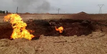 انفجار در خط لوله ایستگاه گاز در خوزستان یک کشته برجا گذاشت
